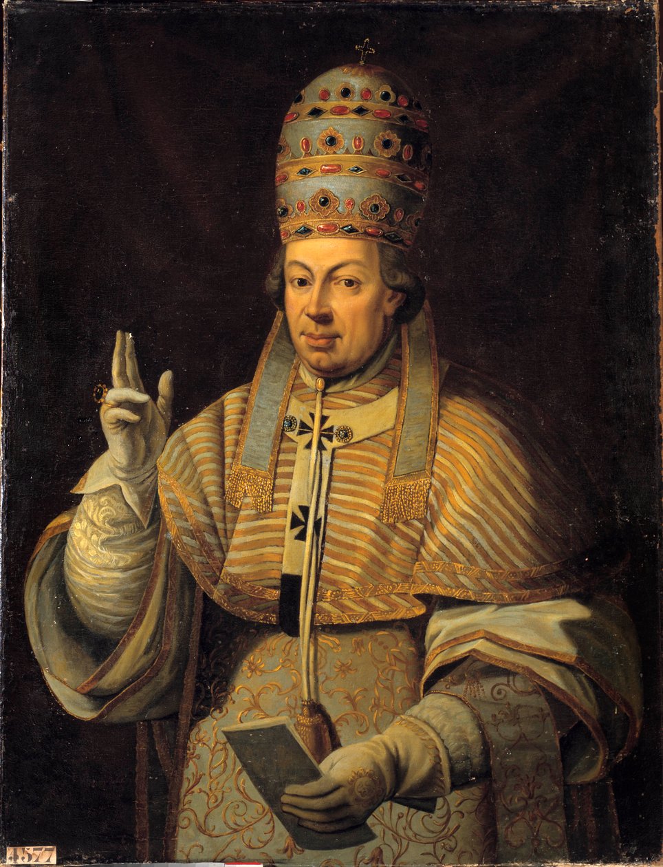 Retrato del Papa Pío VI (1717-1799). Pintura anónima italiana de Italian School