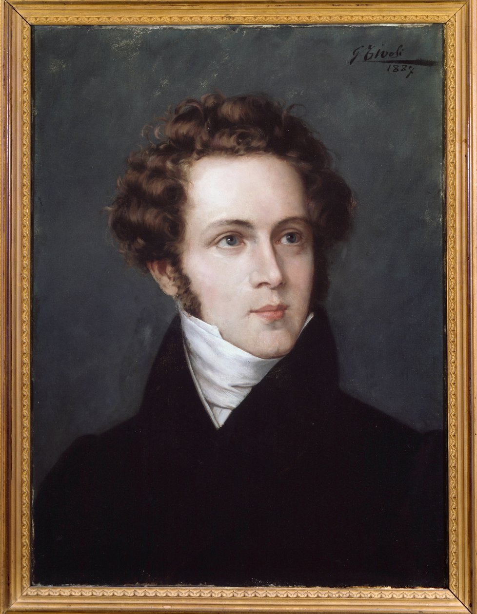 Retrato del compositor italiano Vincenzo Bellini (1801-1835) de Italian School