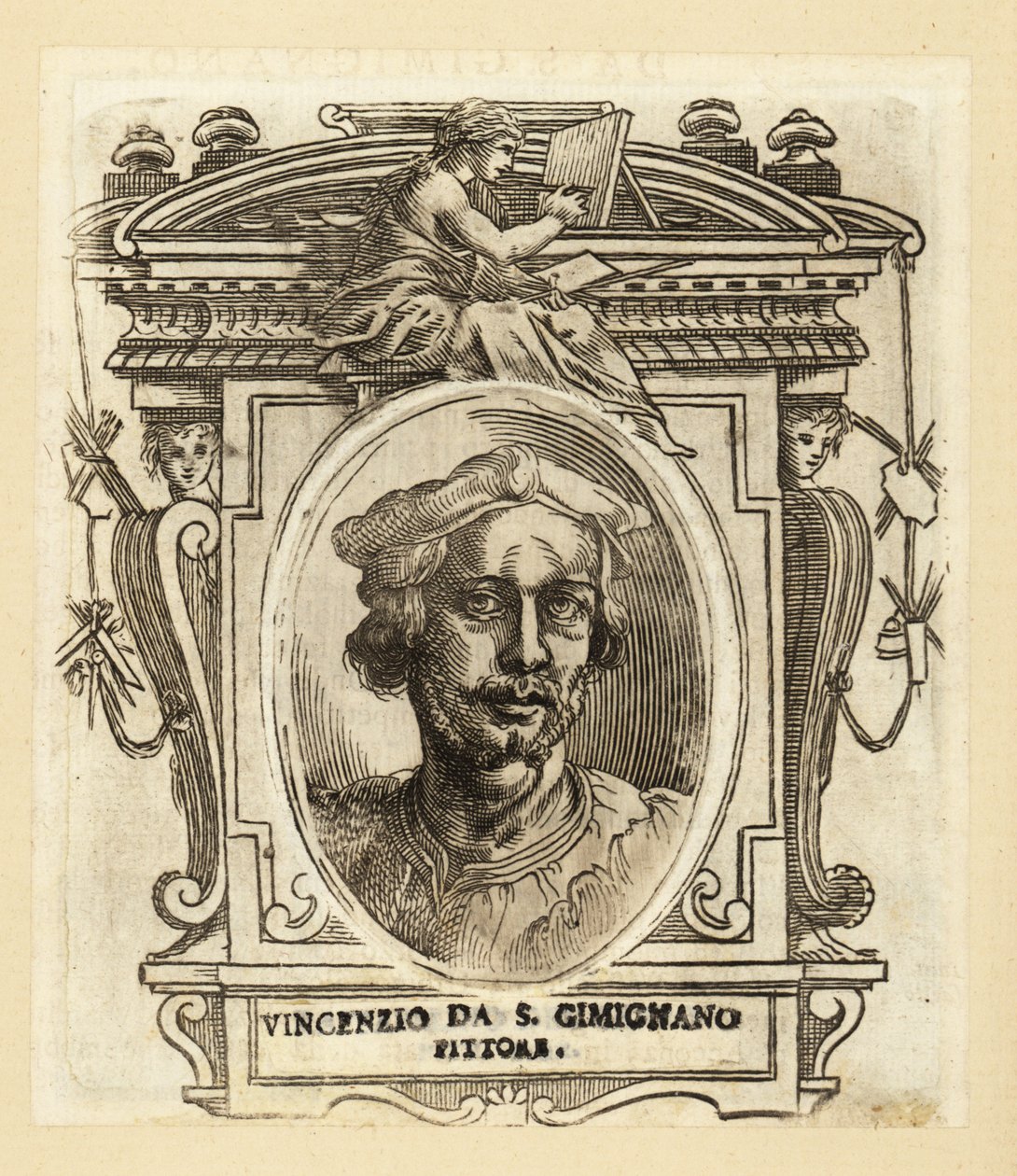 Retrato de Vincenzo Tamagni, pintor italiano del Renacimiento de Italian School