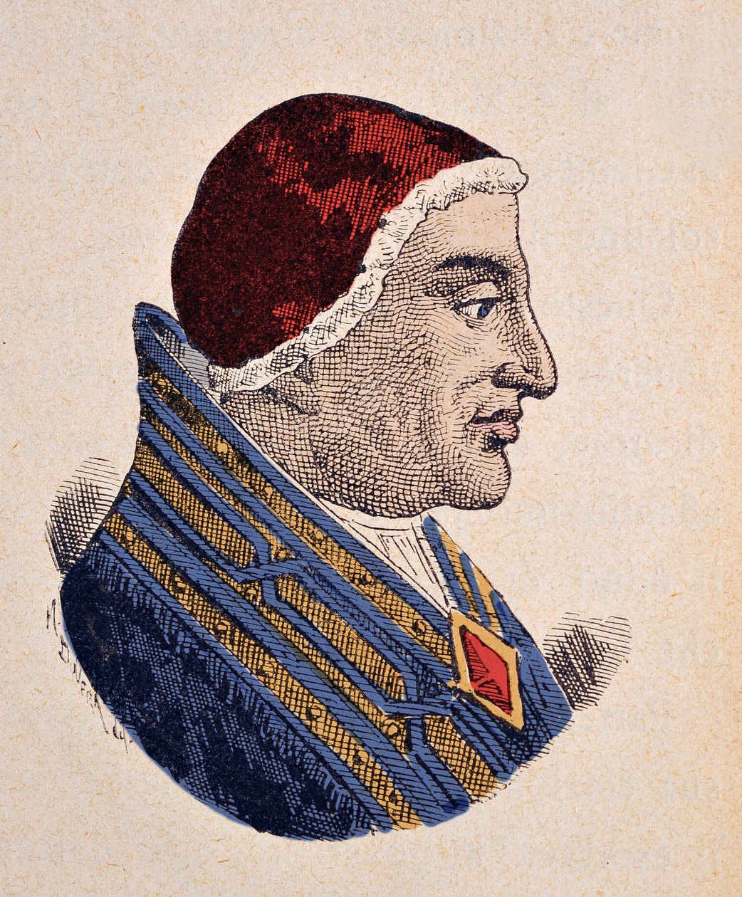Retrato del Papa Benedicto XII (1334-1342) de Italian School