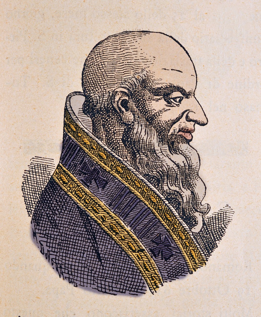 Retrato del Papa Bonifacio III (607-608) de Italian School