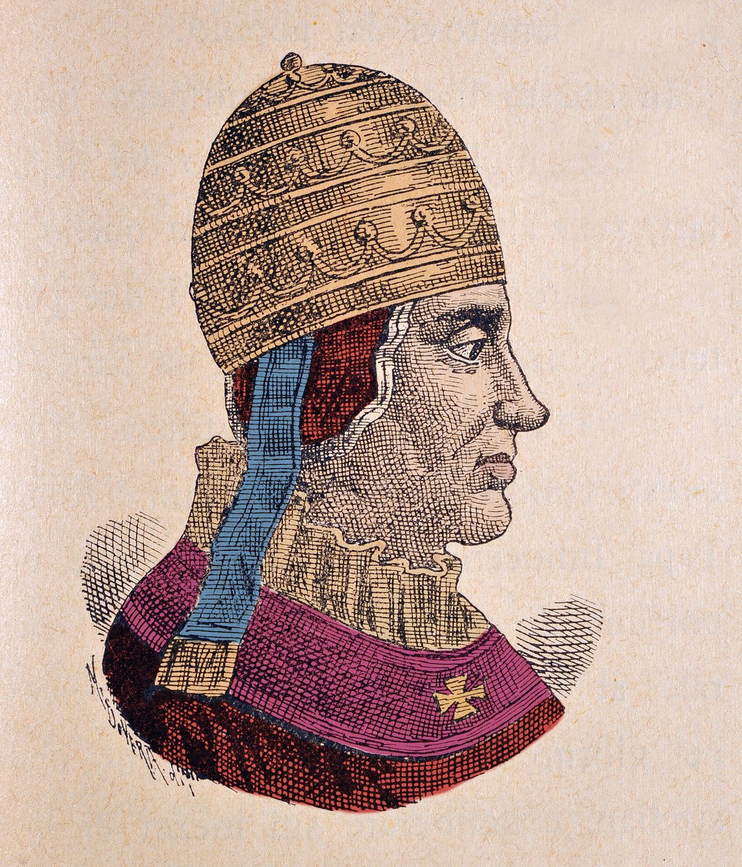 Retrato del Papa Bonifacio IX (1389-1404) de Italian School