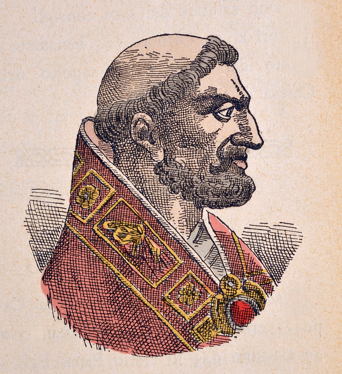 Retrato del Papa Bonifacio V (619-625) de Italian School