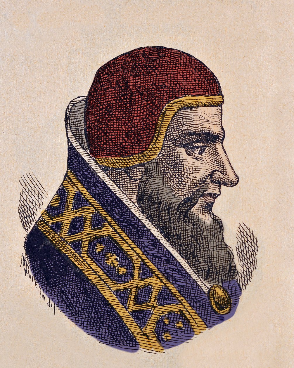 Retrato del Papa Dámaso II (1048) de Italian School