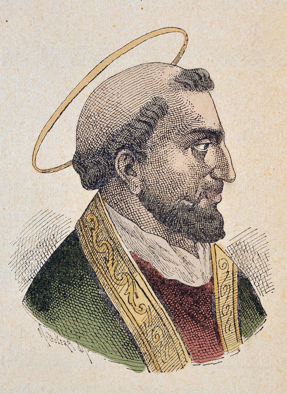Retrato del Papa Evaristo (97-107) de Italian School