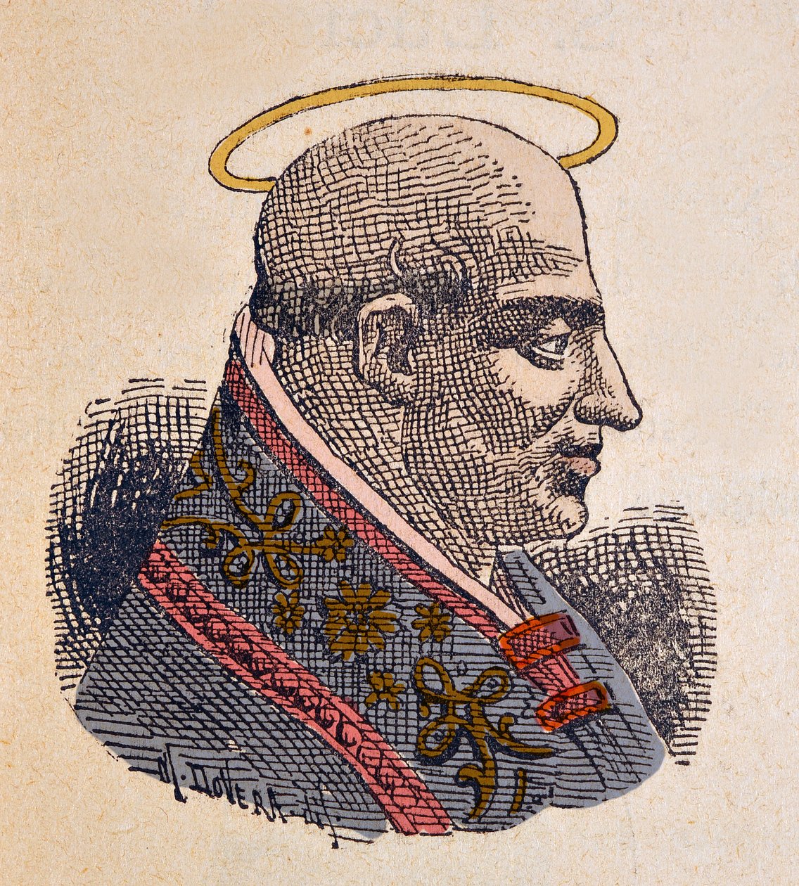 Retrato del Papa Fabián (236-250) de Italian School