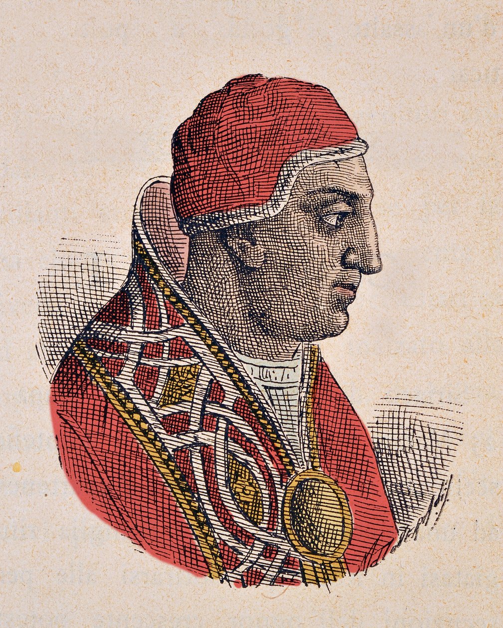 Retrato del Papa Gregorio II (715-731) de Italian School