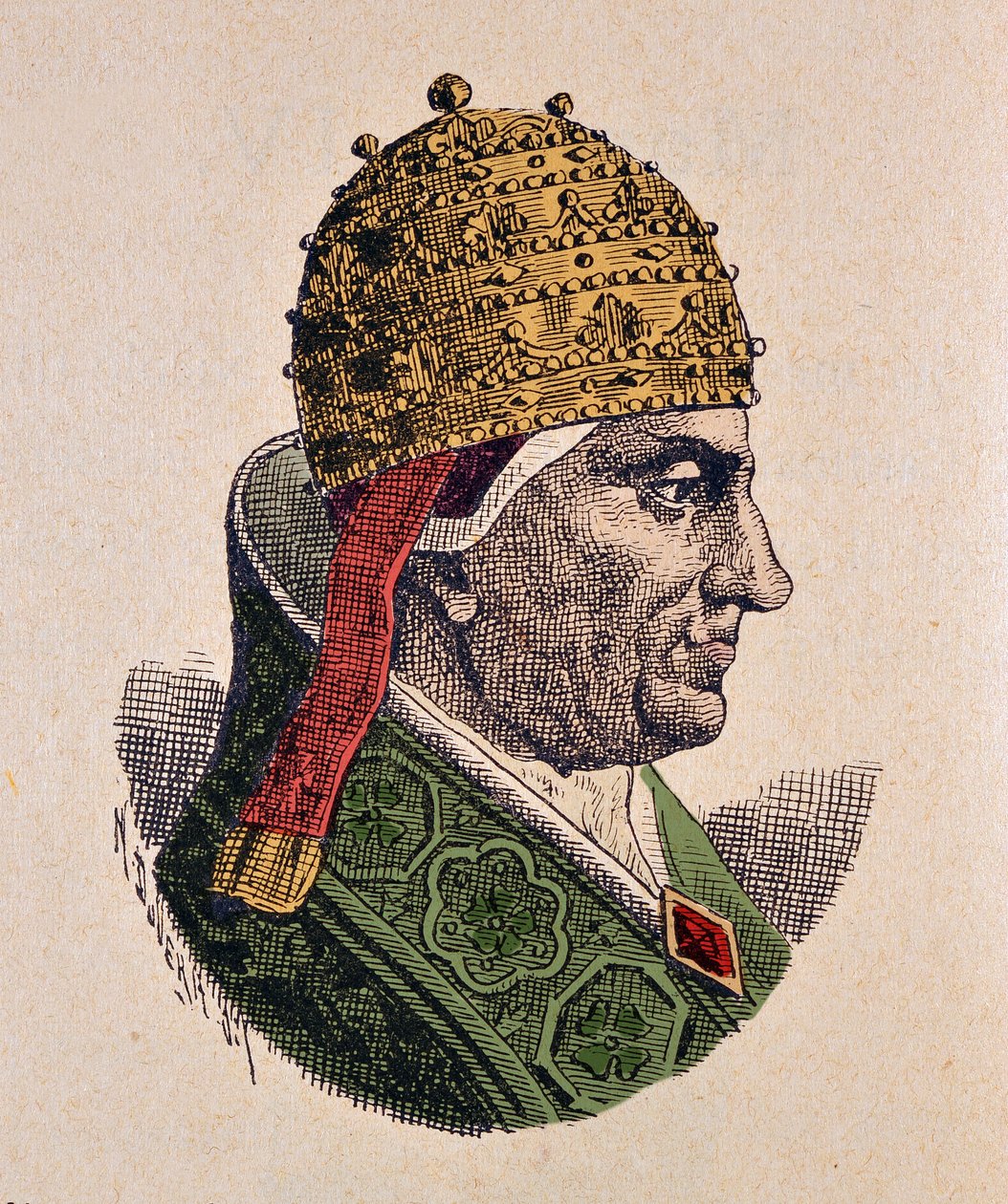 Retrato del Papa Honorio IV (1285-1287) de Italian School