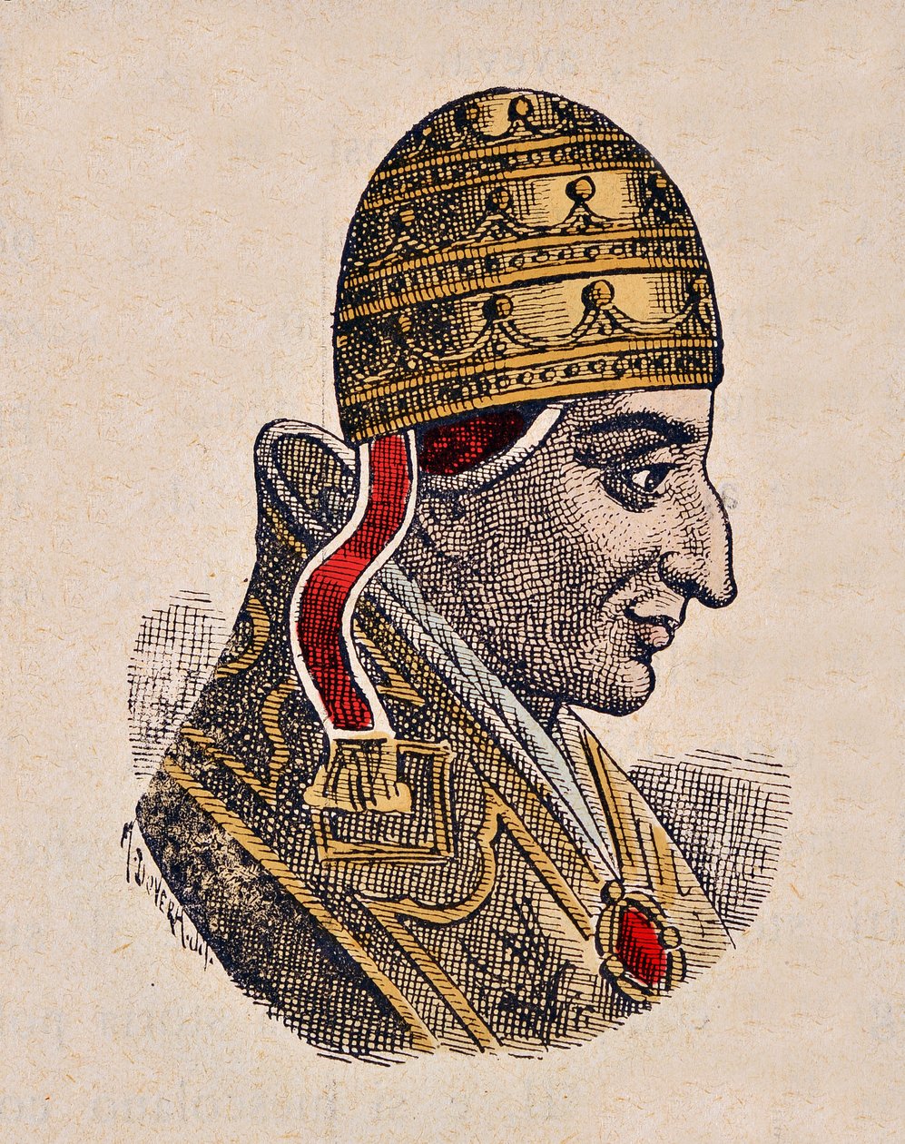 Retrato del Papa Juan XIV (983-984) de Italian School