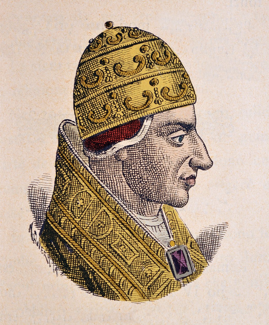 Retrato del Papa Juan XVII (1003) de Italian School