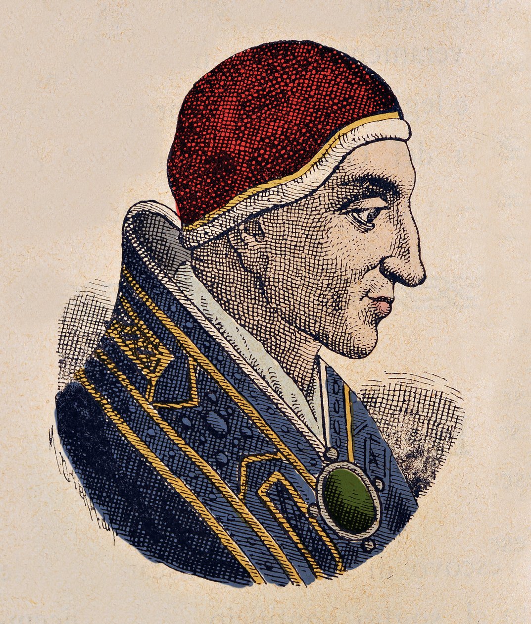 Retrato del Papa Juan XV (985-996) de Italian School