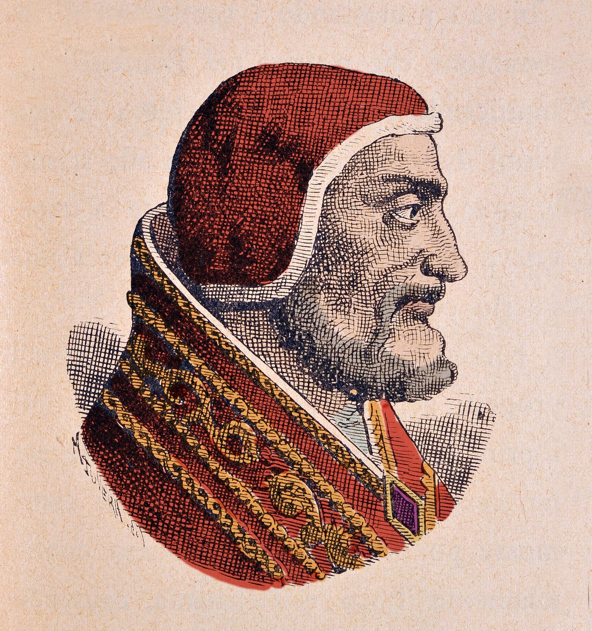 Retrato del Papa Juan XXI (1276-1277) de Italian School