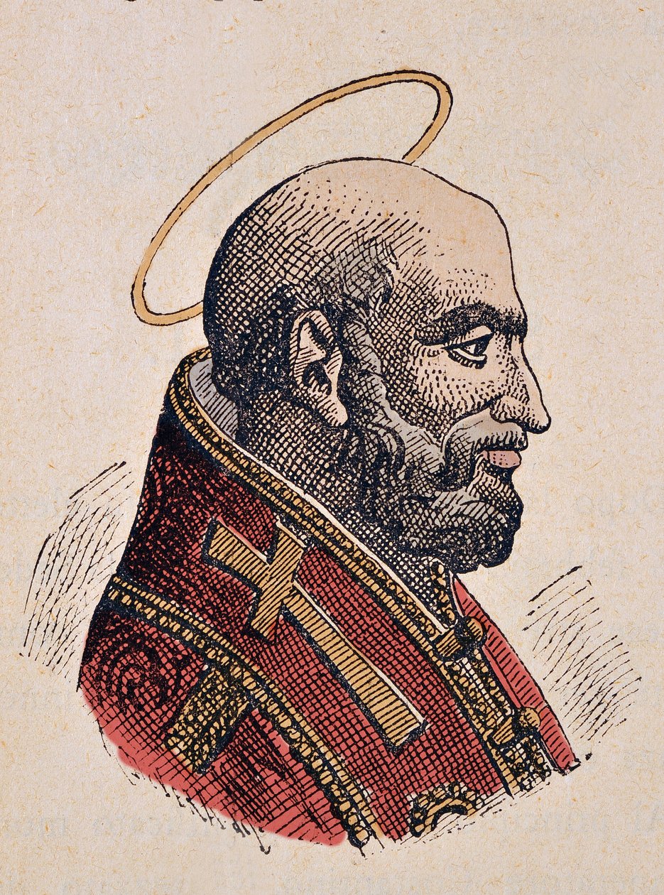 Retrato del Papa Julio I (337-352) de Italian School