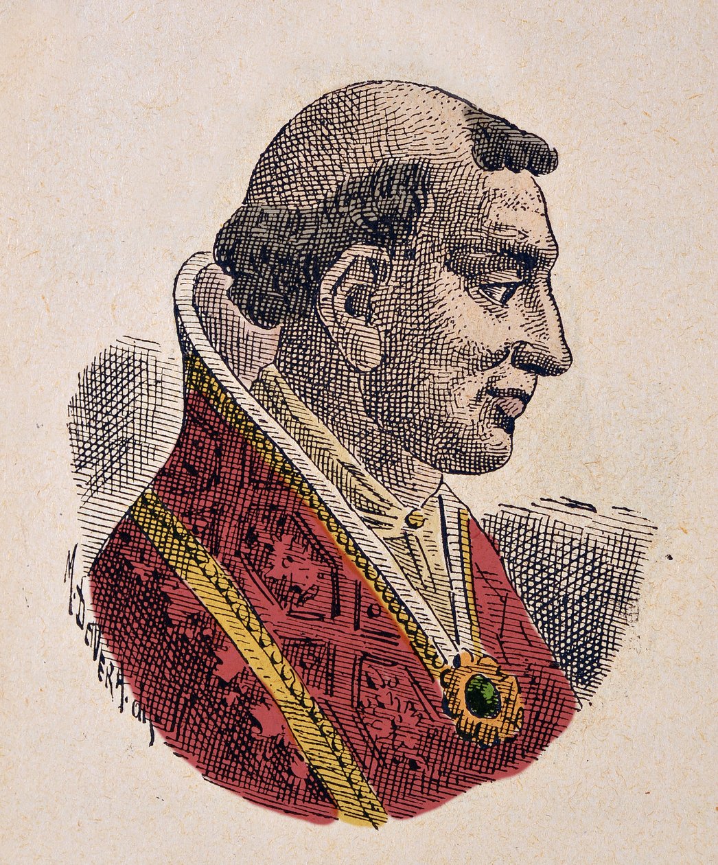 Retrato del Papa León VI (928-929) de Italian School