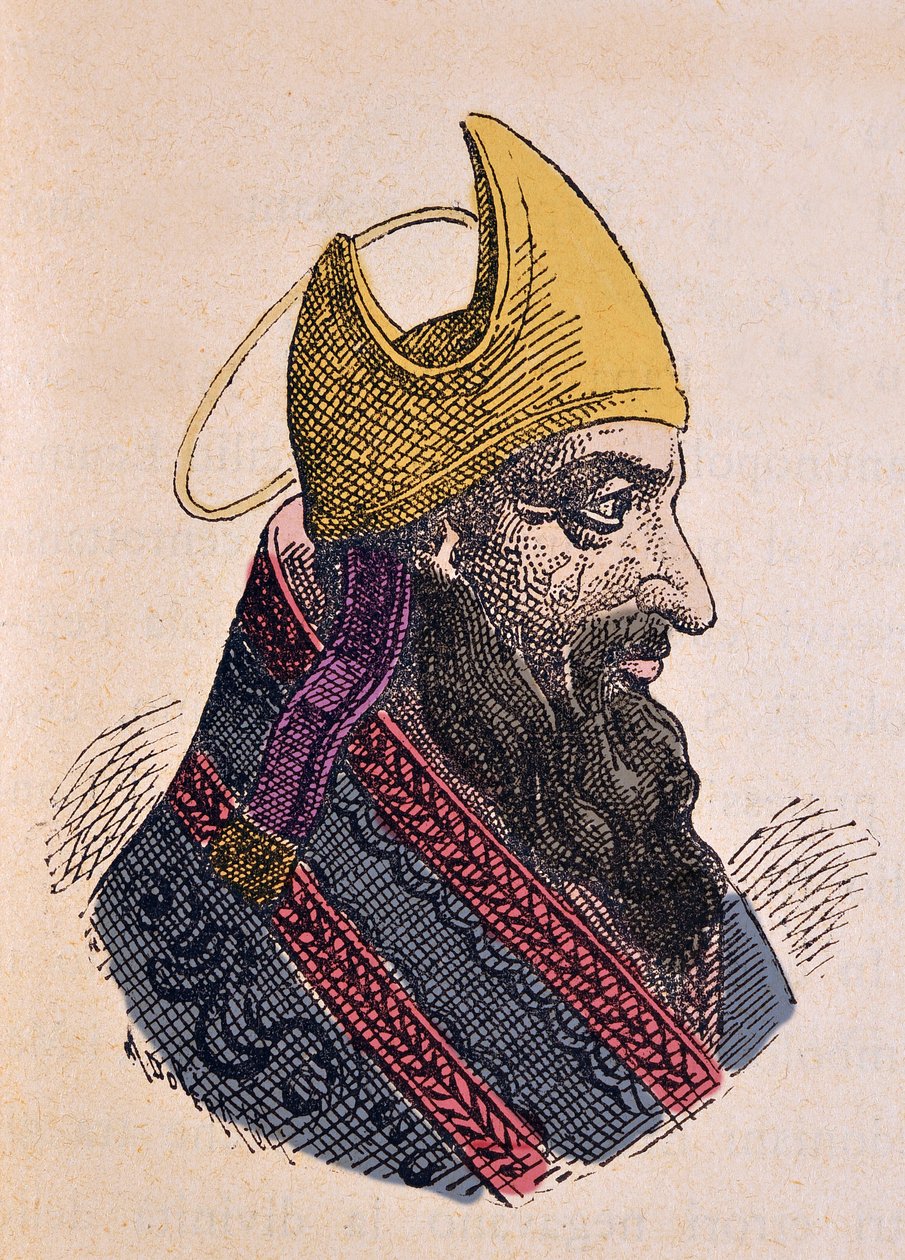 Retrato del Papa Liberio (352-366) de Italian School