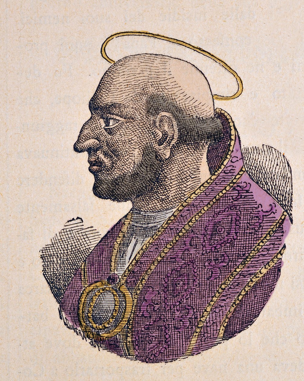 Retrato del Papa Martín I (649-655) de Italian School