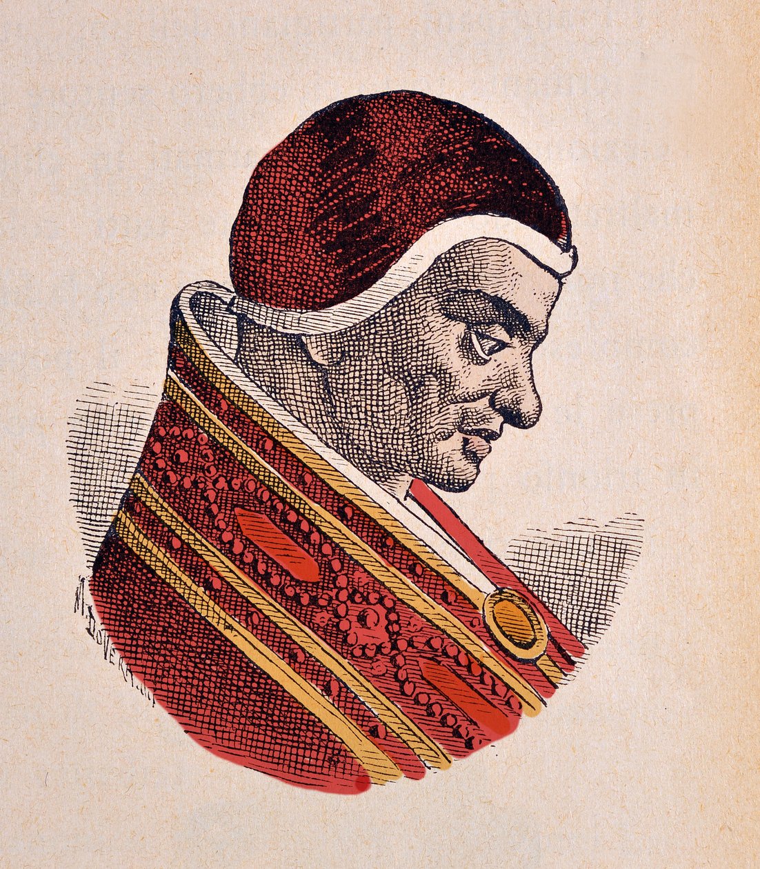 Retrato del Papa Pascual II (1099-1118) de Italian School