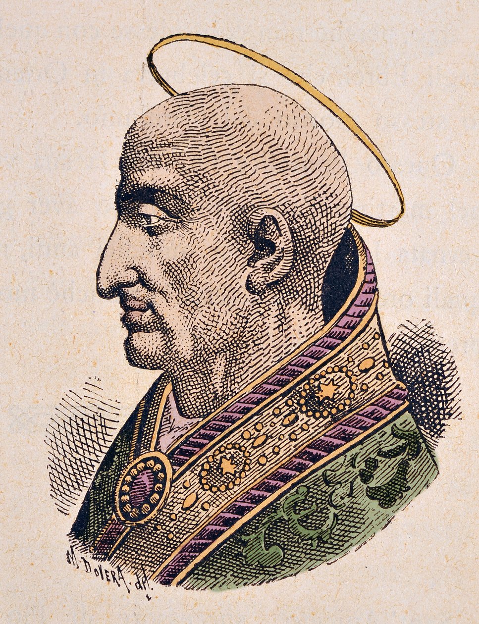 Retrato del Papa Pío I (Pius o Pio) (ca. 144-155) de Italian School