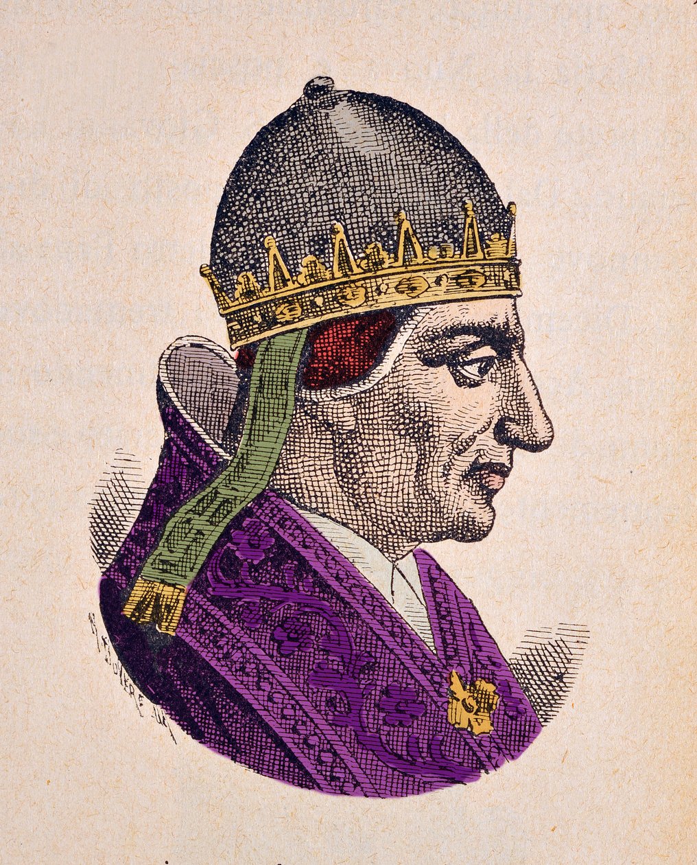Retrato del Papa Urbano V (1362-1370) de Italian School