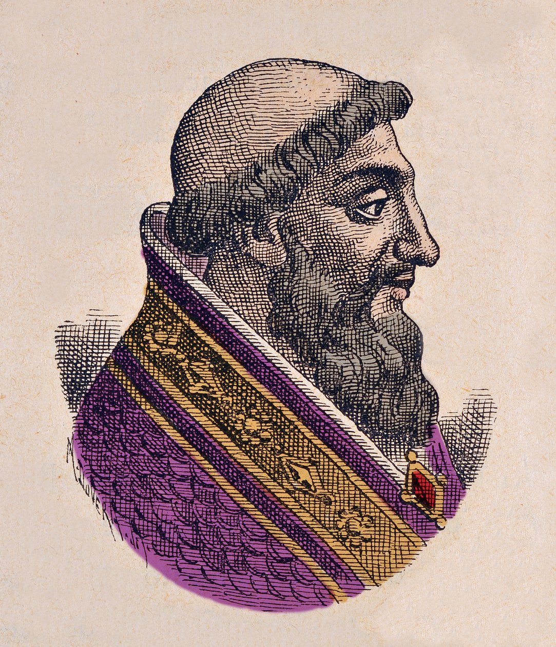 Retrato del Papa Víctor II (1055-1057) de Italian School
