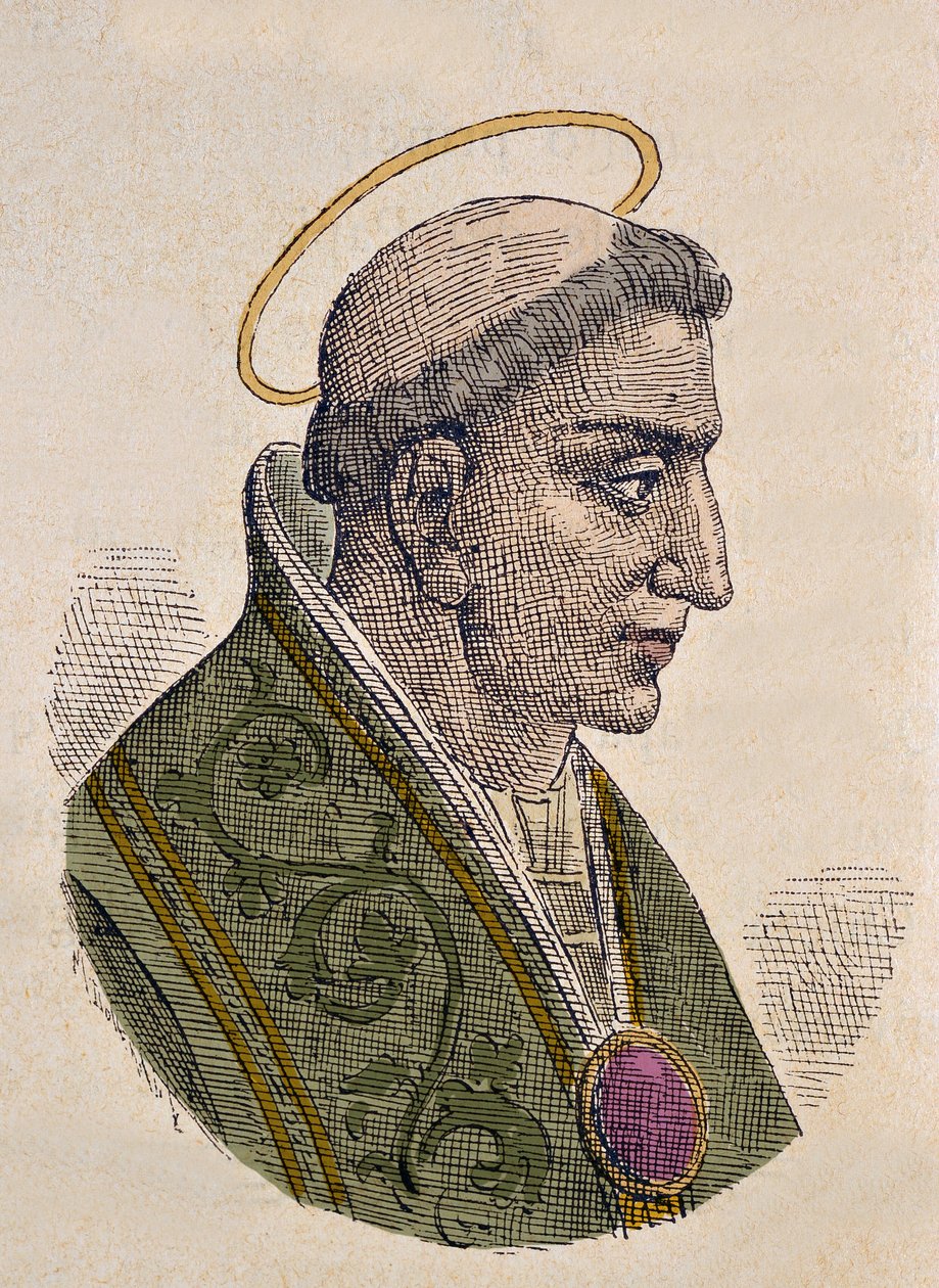 Retrato del Papa Zacarías (741-752) de Italian School