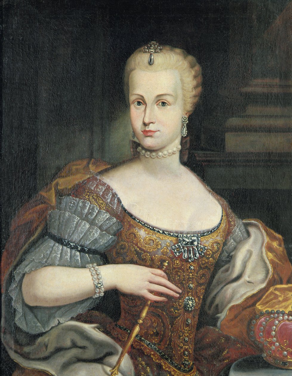 Retrato de la esposa de Pietro Leopoldo di Lorena, c.1750 de Italian School