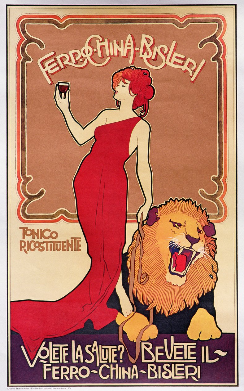 Cartel publicitario "Licor Bislieri" 1904 (litografía) de Italian School