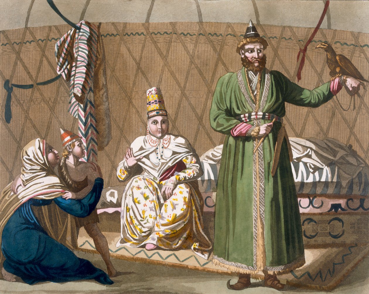 Príncipe y Jefe de Estado del pueblo Kirguís, c.1820s-30s de Italian School