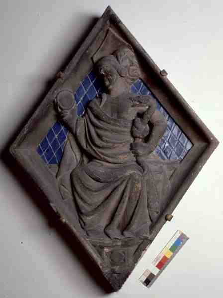 Prudencia, azulejo en relieve del Campanile de Italian School