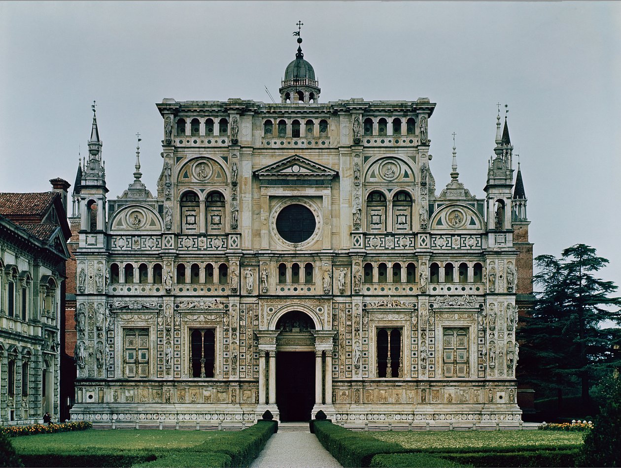 Fachada de la pantalla del Monasterio Cartujo, comenzado en 1473 de Italian School