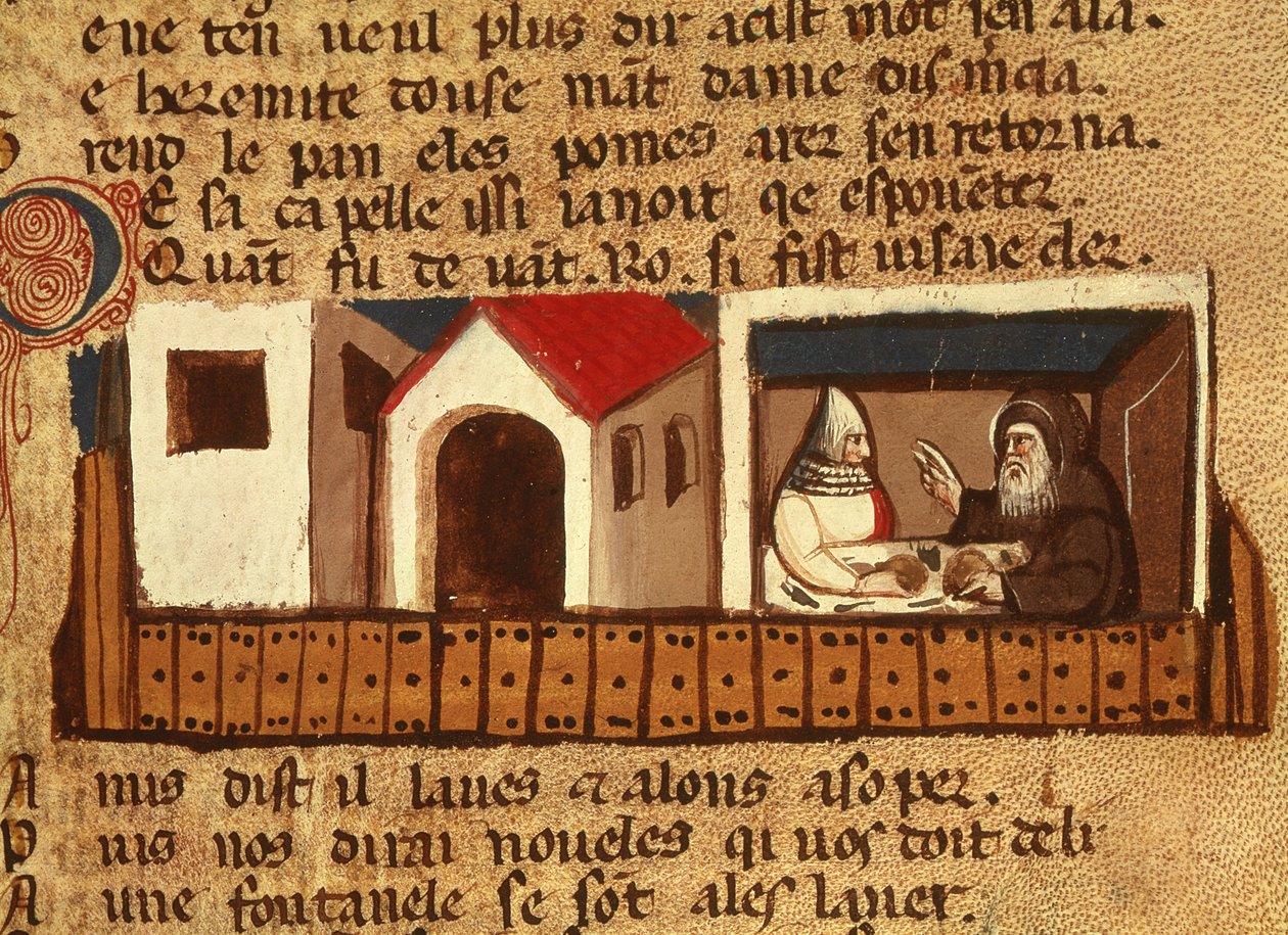 Buscando asilo en un convento, del Códice Entrada de España de Italian School