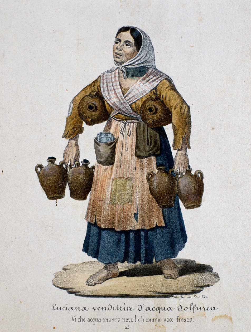 Vendedor de agua sulfurosa, Italia de Italian School