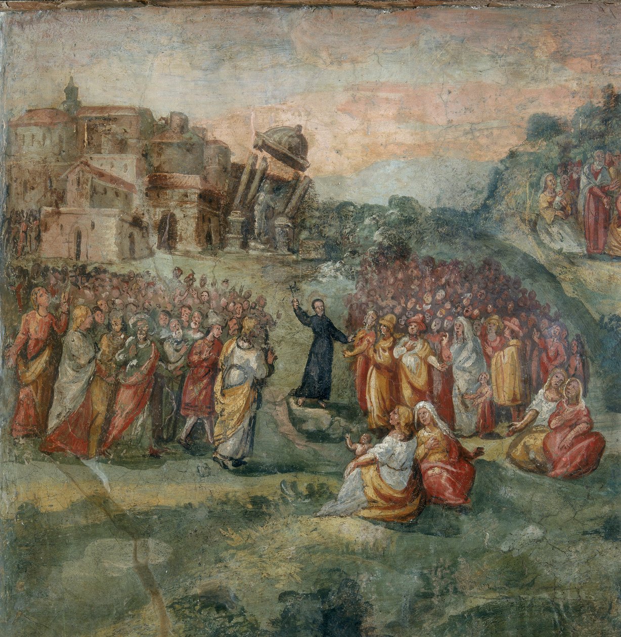 Sermón de San Hipólito (detalle) de Italian School