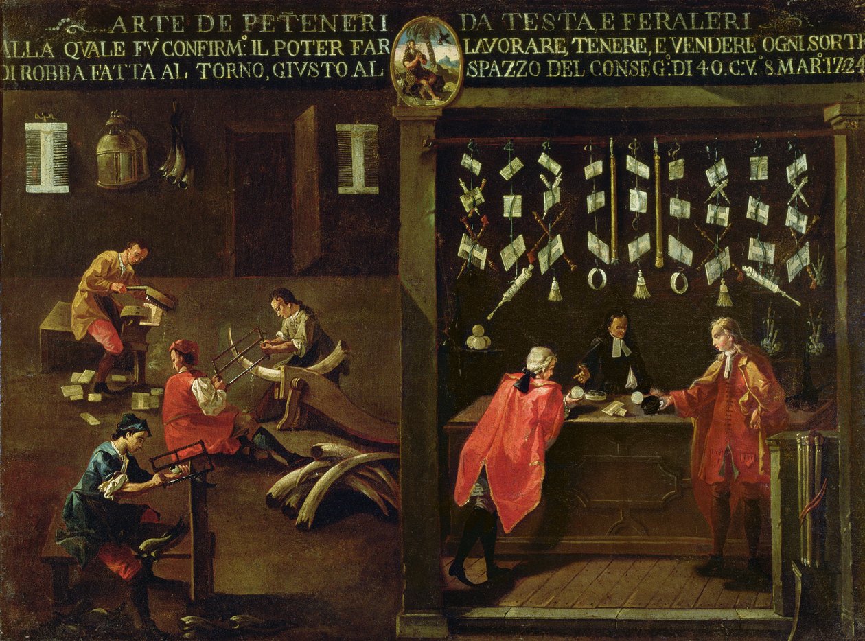 Signo del Gremio de Peinadores Venecianos de Italian School