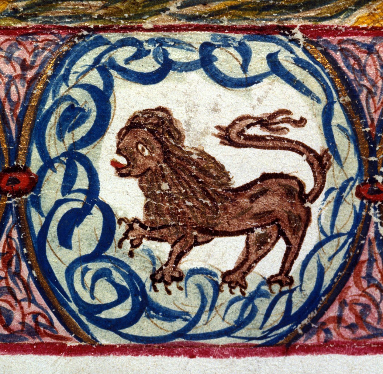 Signo del león. Horóscopo italiano de mediados del siglo XV. de Italian School