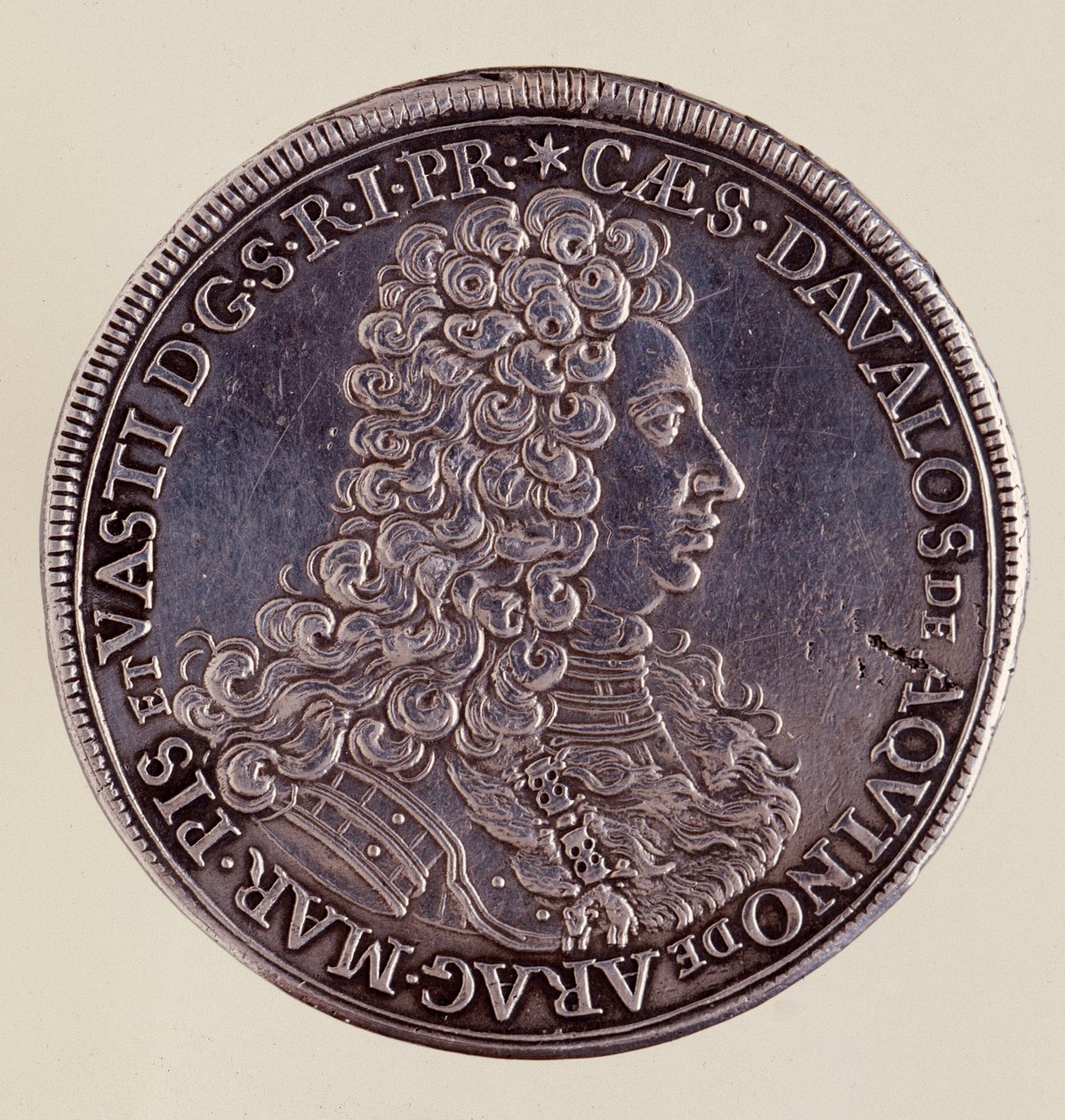 Moneda de plata (tálero) de Nápoles: Cesare Michelangelo d