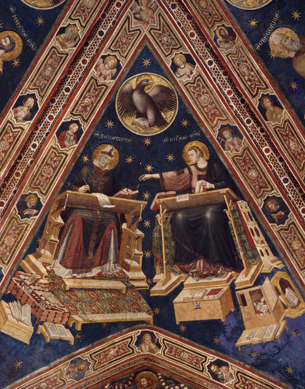 San Agustín y San Juan Evangelista de Italian School