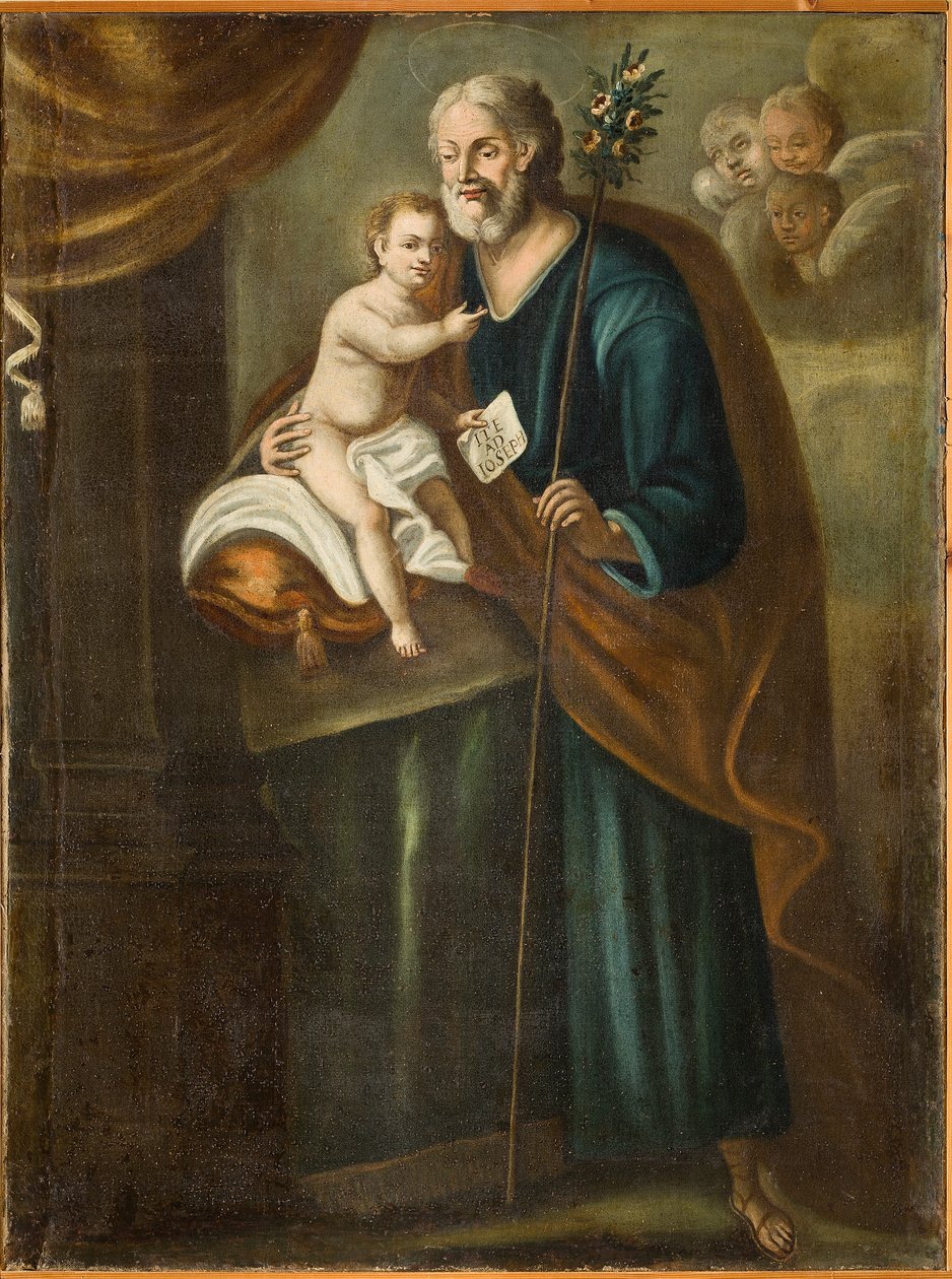 San José, primera mitad del siglo XVIII (óleo sobre lienzo) de Italian School