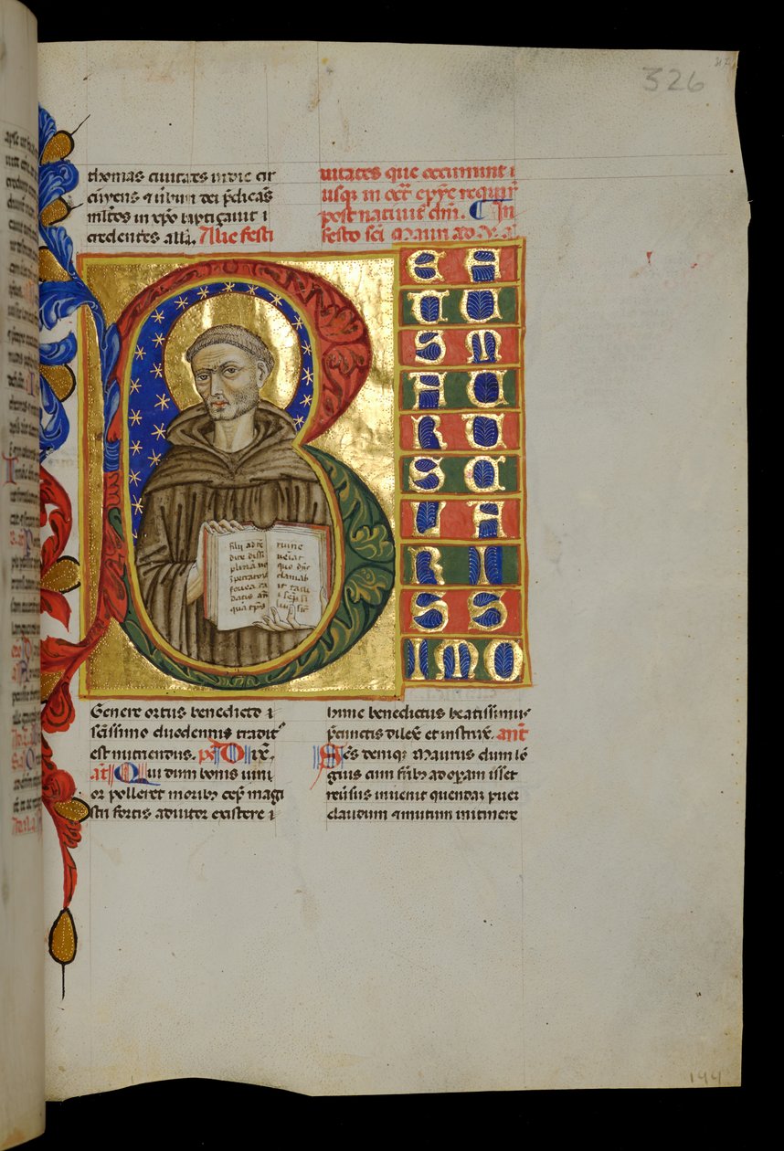 San Mauro con el libro abierto de Italian School