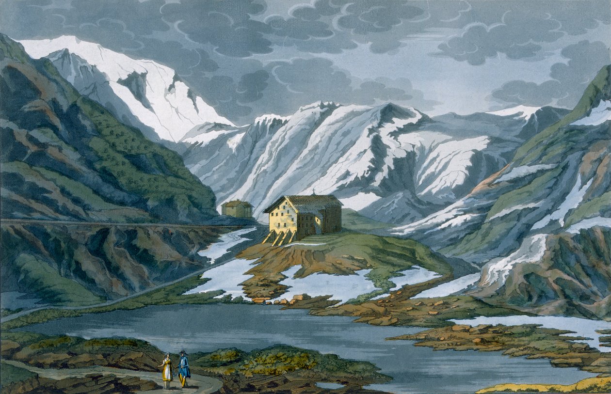 Suiza: Hospicio de San Bernardo en los Alpes de Italian School