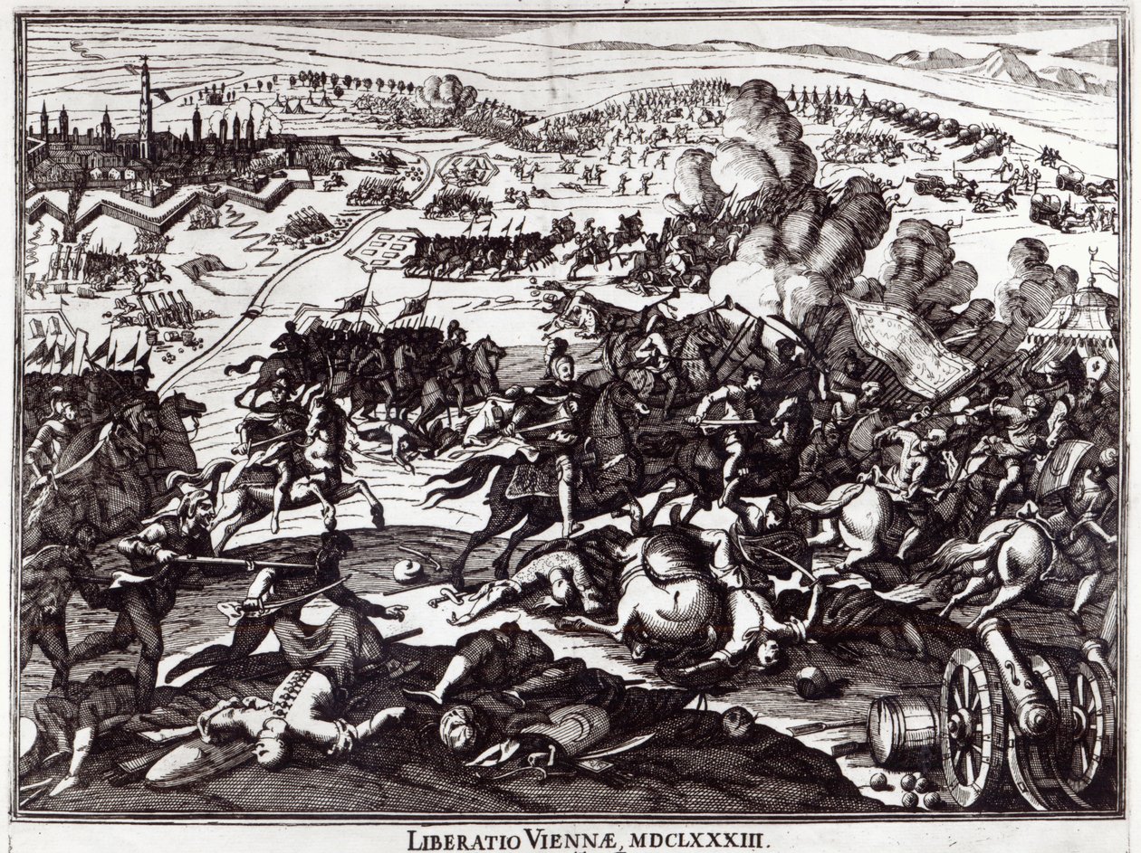 El sitio de Viena de 1683 de Italian School