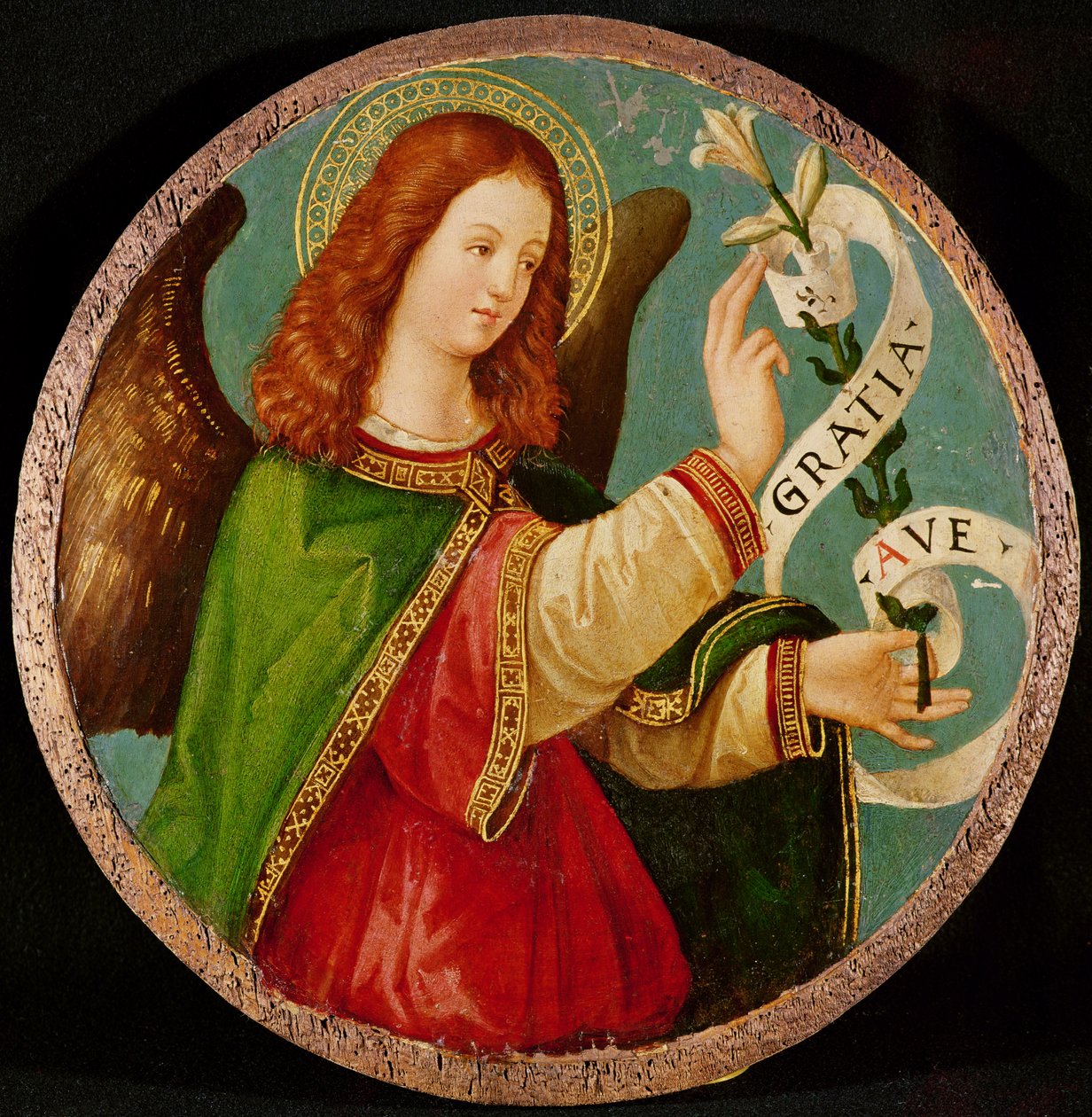 El Ángel de la Anunciación (óleo sobre tabla) de Italian School