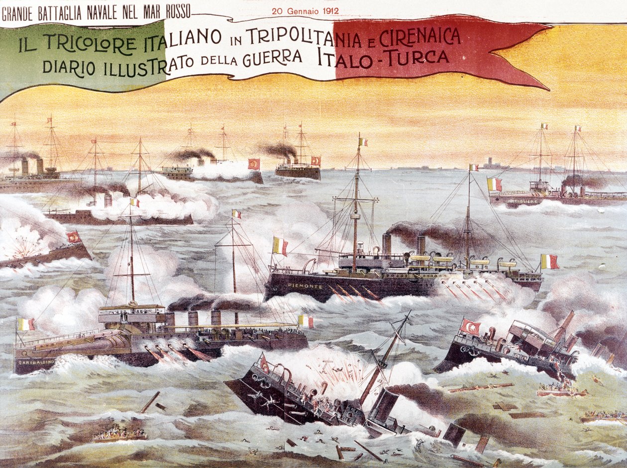 La batalla de Kunfuda Bay de Italian School