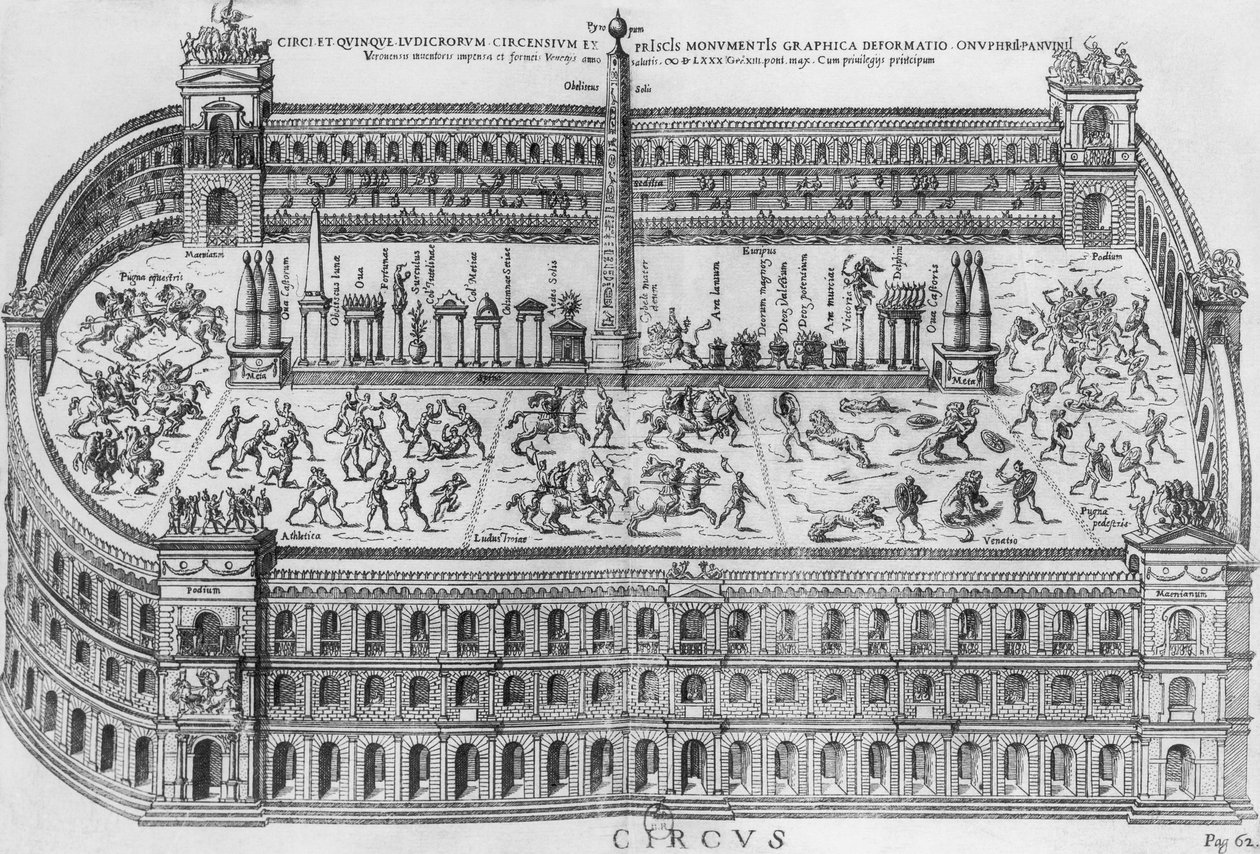 El Circo Máximo en Roma, c.1600 de Italian School