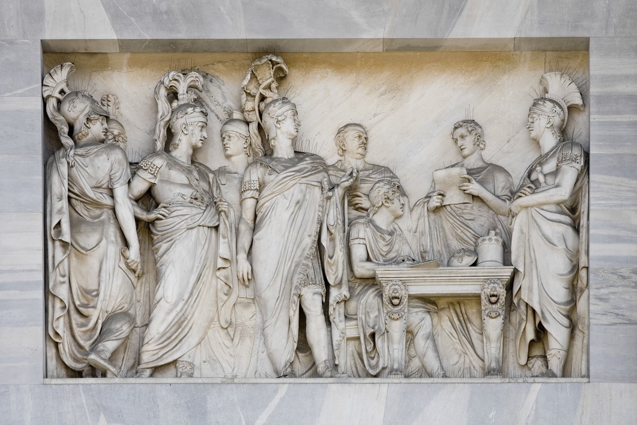 El Congreso de Viena, detalle del Arco de la Paz, Milán, Italia de Italian School