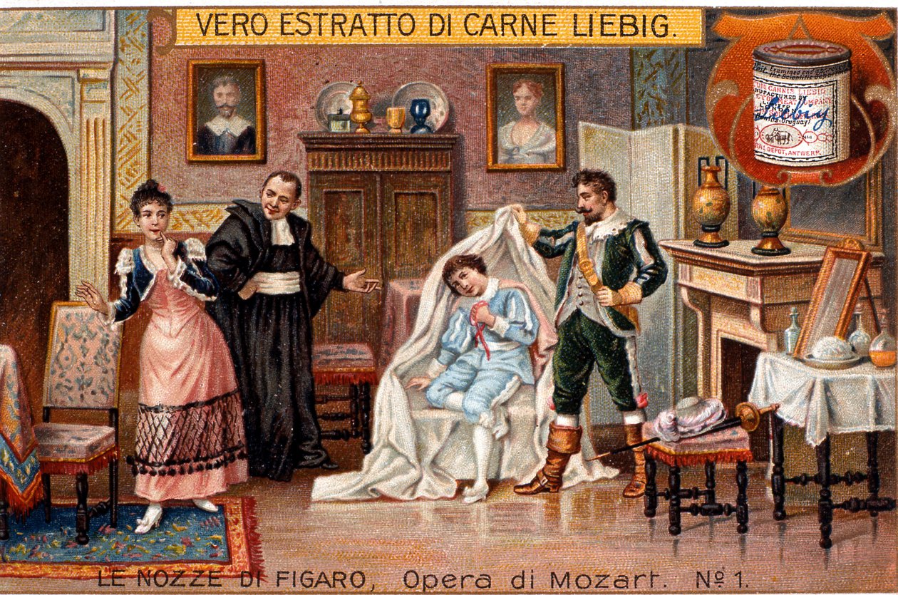 La exposición de Cherubino, escena de "Las bodas de Fígaro" de Wolfgang Amadeus Mozart de Italian School