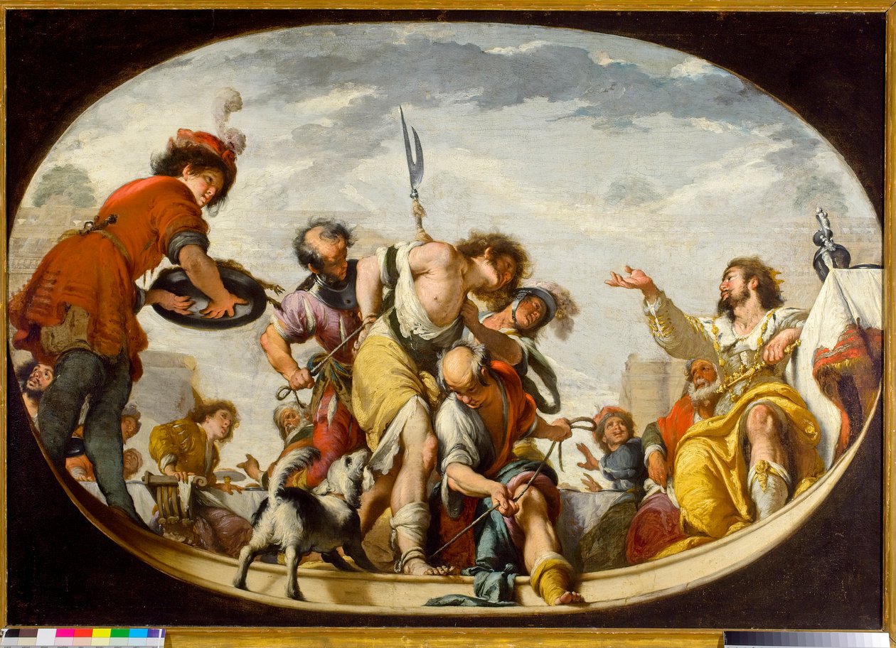 La parábola del invitado de bodas, 1636 de Italian School