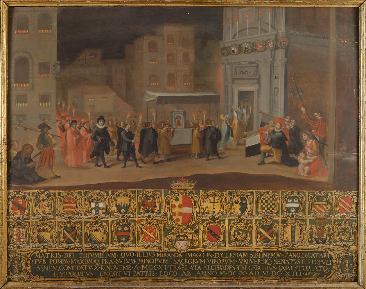 La Traslación de los Restos de la Madonna de Provenzano, 1610 de Italian School