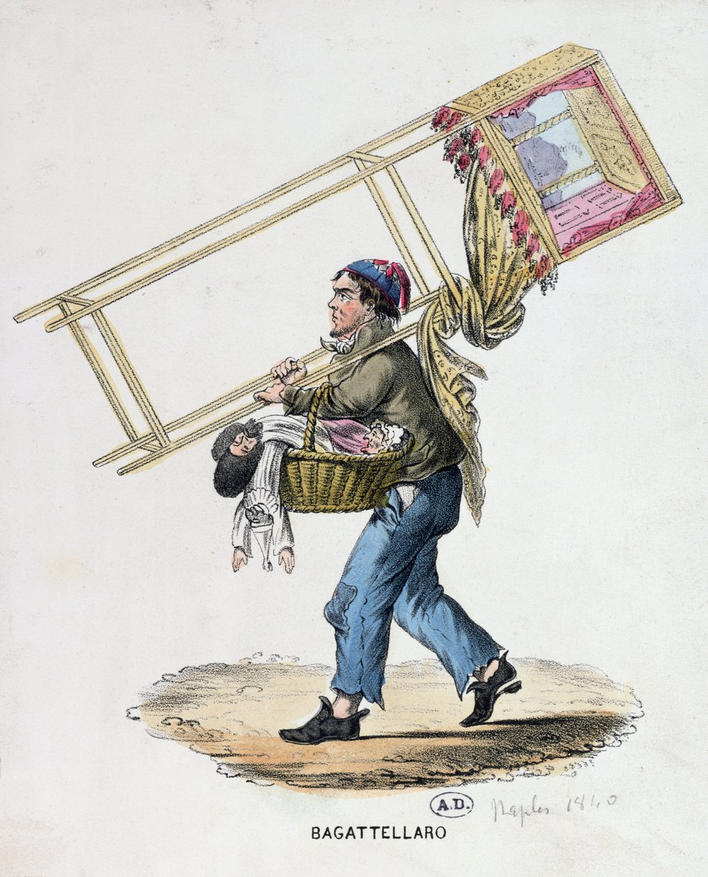 El titiritero errante, c.1840 de Italian School