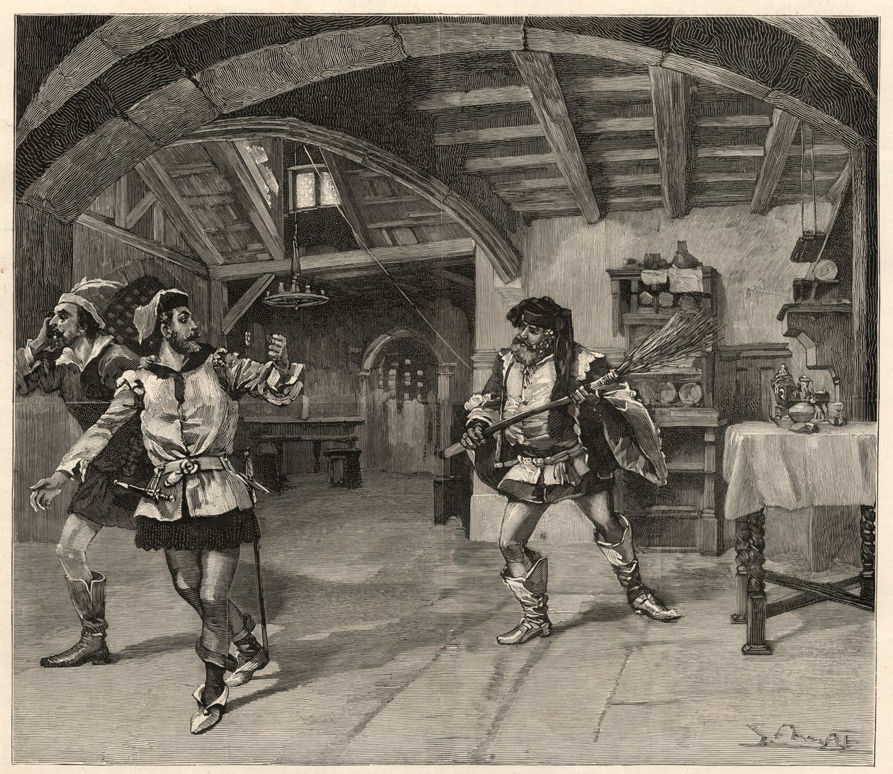 La producción de Falstaff de Giuseppe Verdi (Teatro alla Scala) en Milán de Italian School